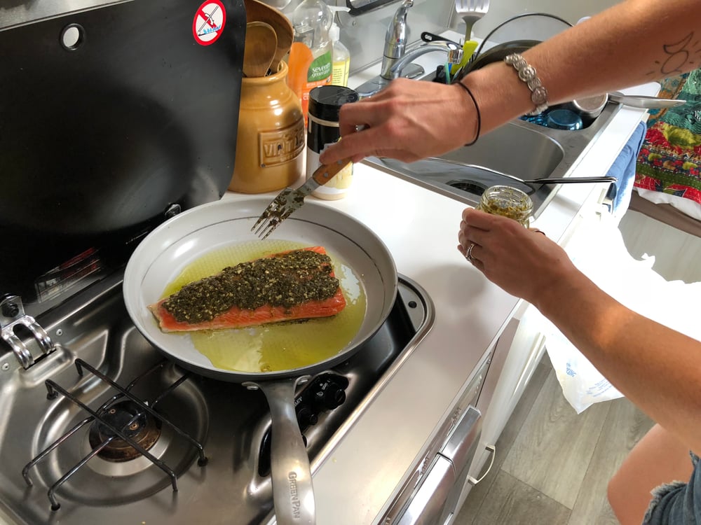 pesto salmon