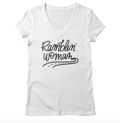 Ramblin' Woman v neck tee