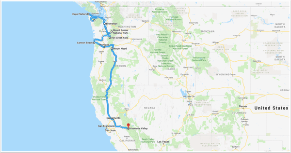 bremerton--washington-to-yosemite-valley--ca---google-maps